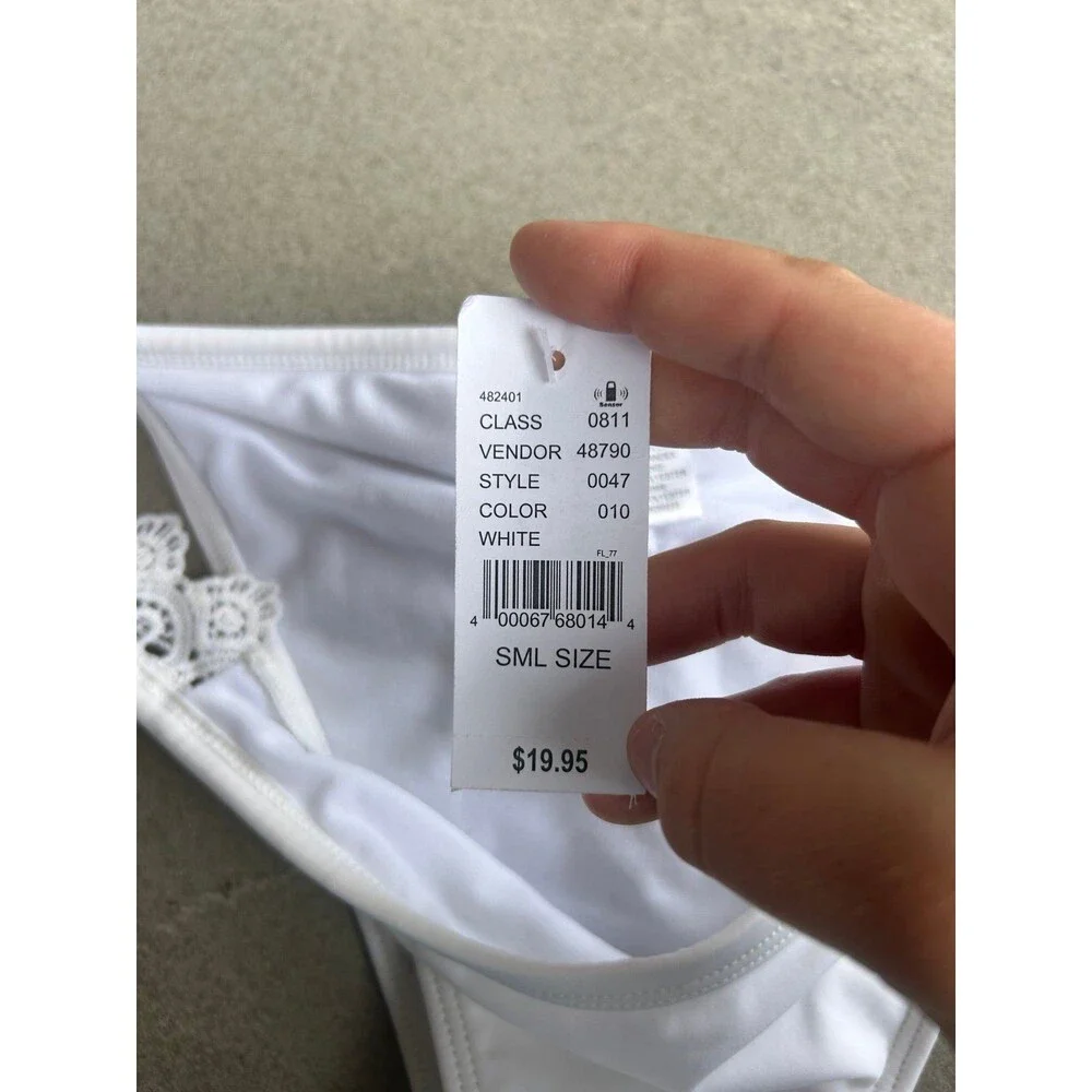 Kendall & Kylie White Bikini Bottom NWT Small - Picture 4 of 6